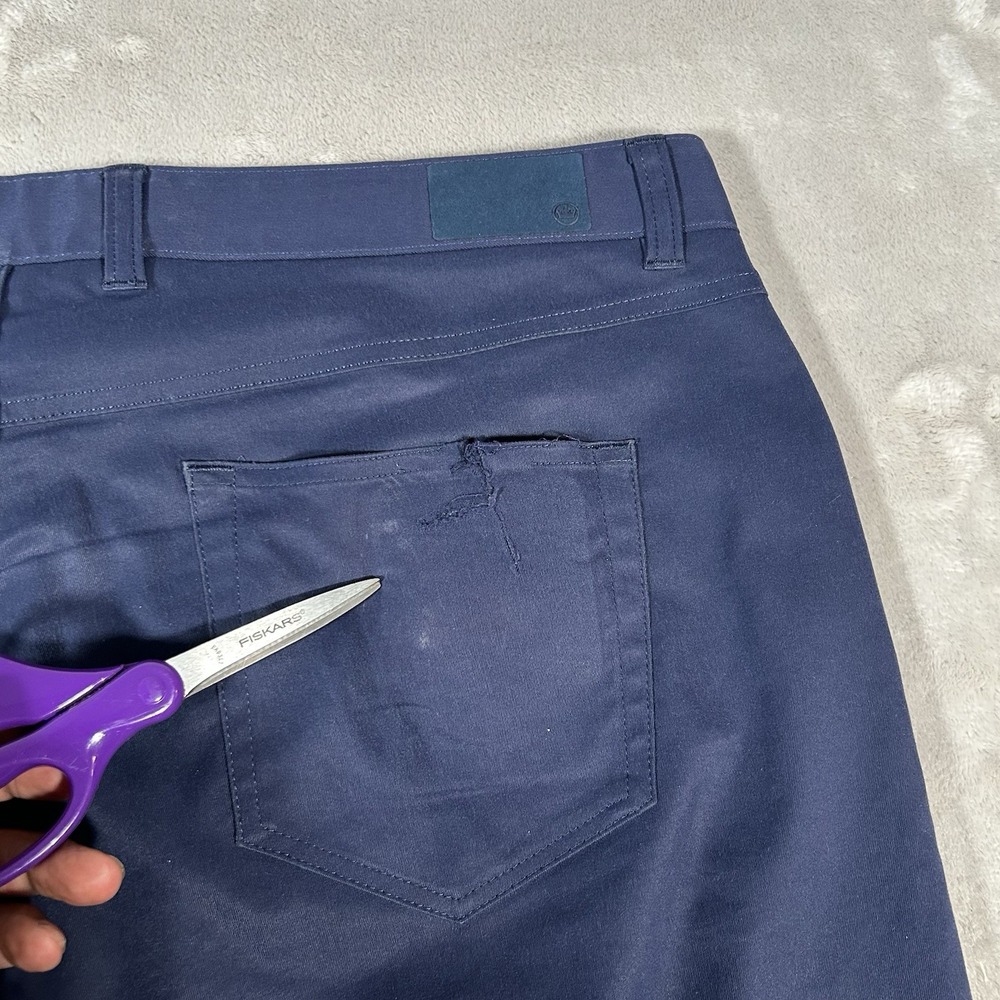 Peter Millar EB66 Pants Mens 40x32 Blue Performance Five-Pocket Golf Stretch - Picture 7 of 16